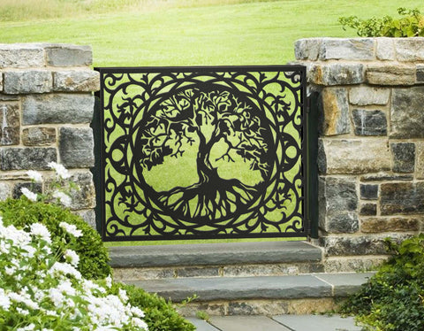 Custom Gate | Metal Garden Gate | Metal Art Accent | Pedestrian Walk Thru Entry | Outdoor | Indoor | Garden Gate | Life Tree Gate | life Gate