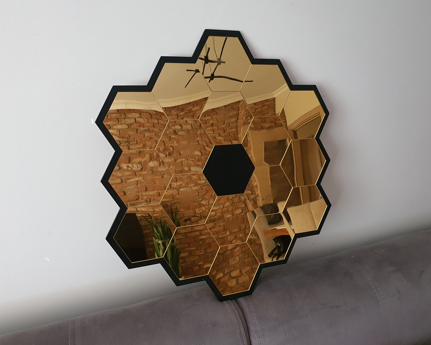 James Webb Telescope Mirror, JWST Mirror, Telescope Mirror, James Webb, Gold Mirror, Wall Mirror, Gift