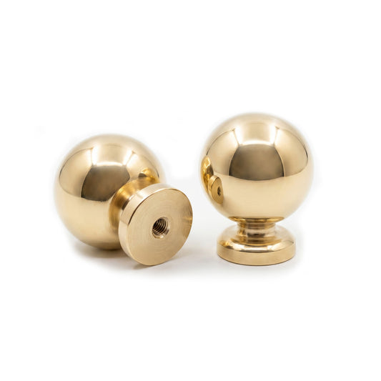Solid Brass Round Cabinet Drawer Knob