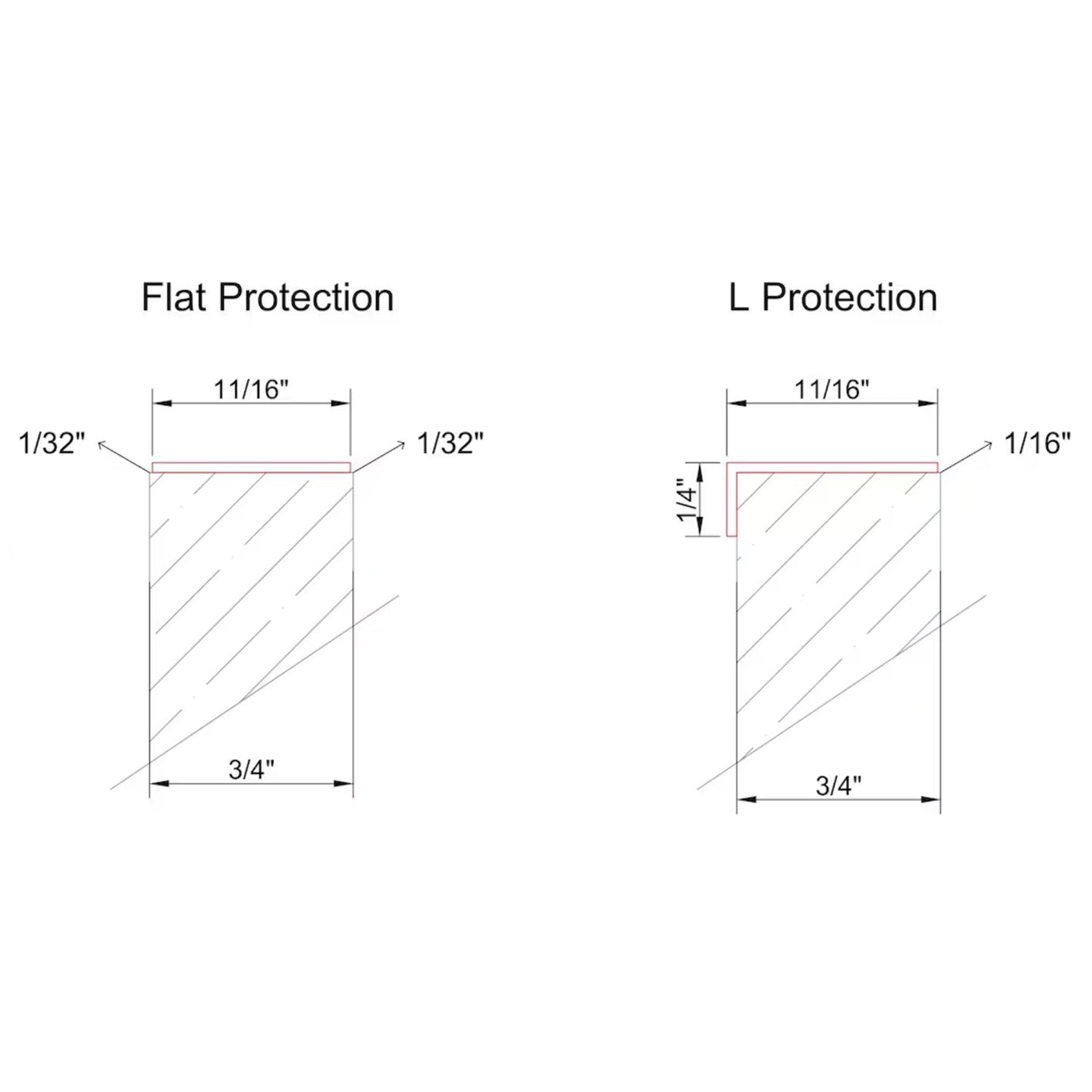 Unlacquered Brass Drawer Topper, Cabinet Protection – 1/16”(0.060”)-(1.5mm)