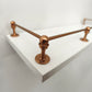 Copper Gallery Rail, Copper Shelf Tipping, Floating Shelf Tipping with Decorative Posts, Rack-Mounted Gallery Rail, Bookshelf
