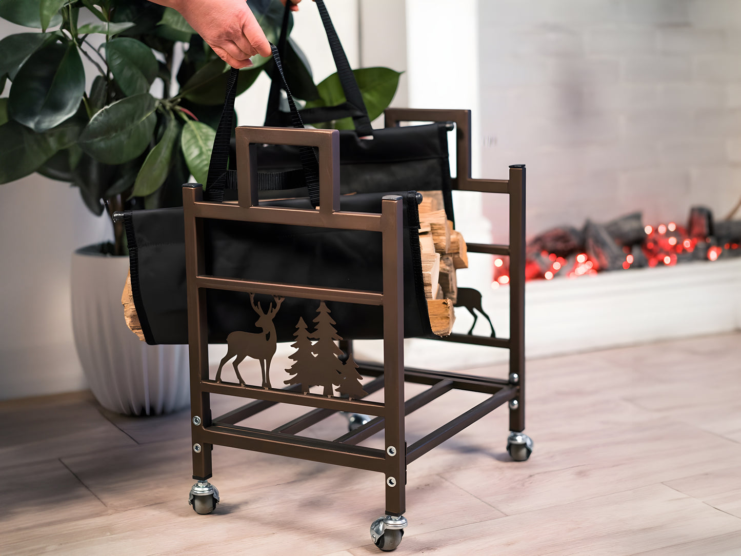 Firewood Rack, Steel Firewood Holder 01