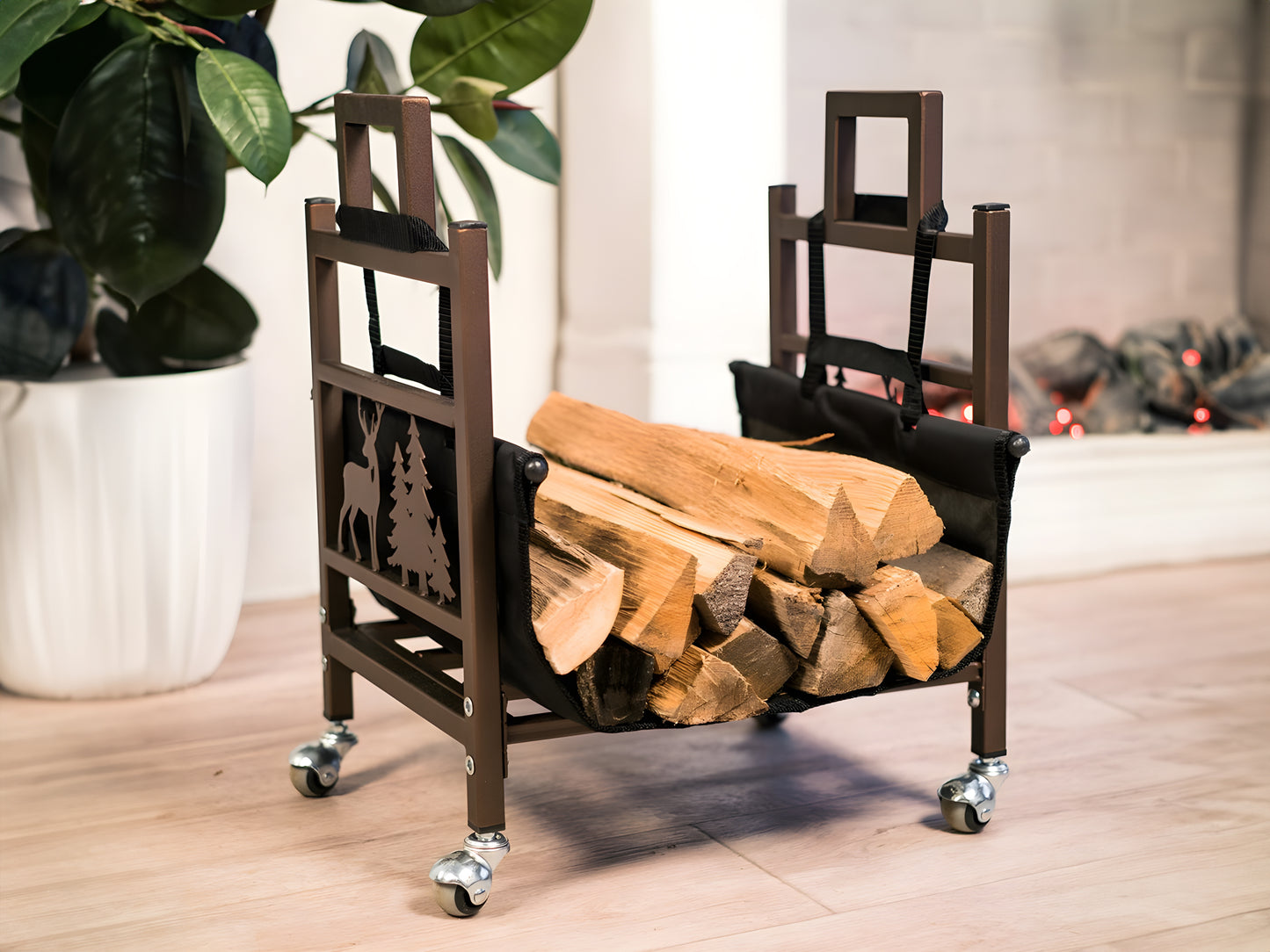 Firewood Rack, Steel Firewood Holder 01