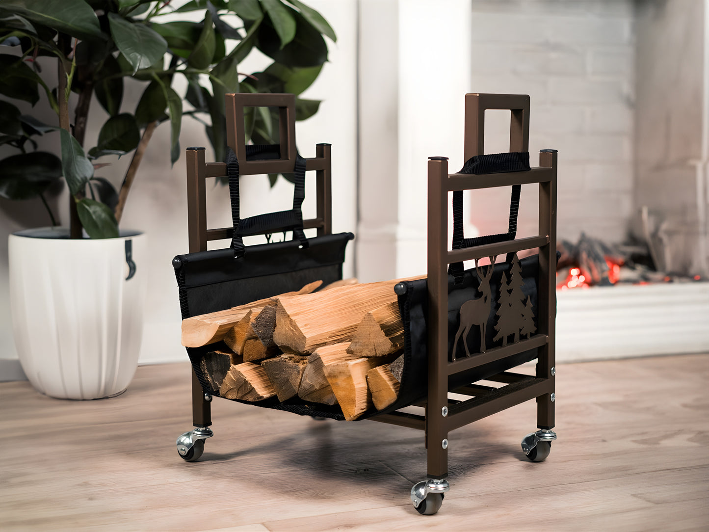 Firewood Rack, Steel Firewood Holder 01