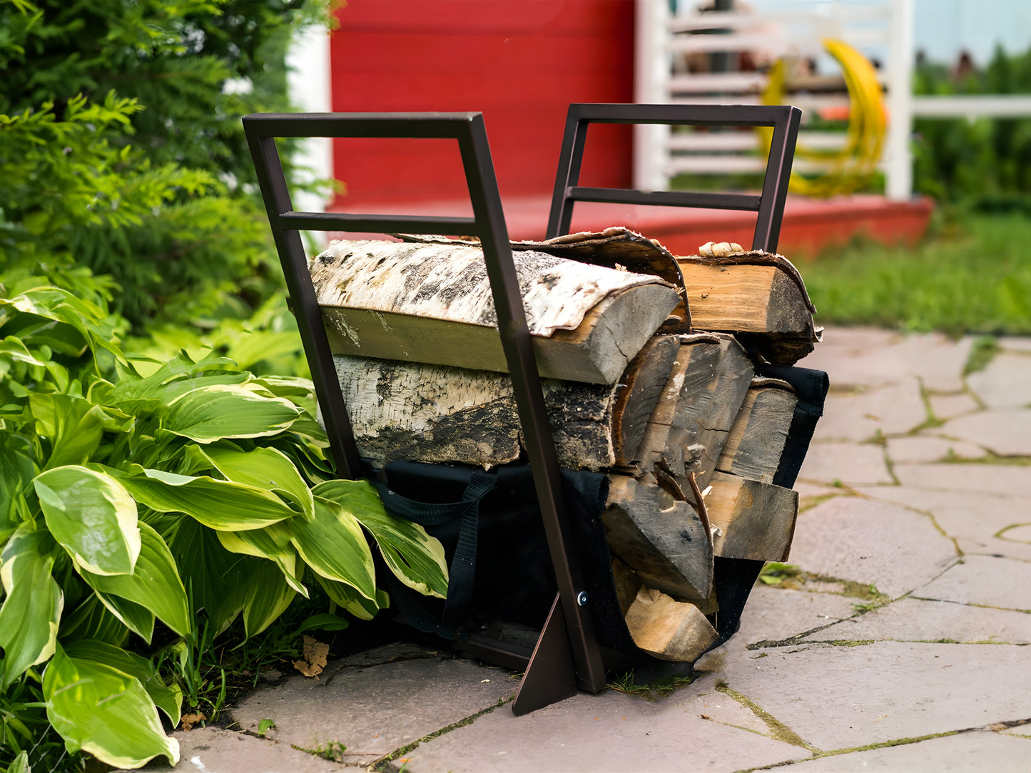 Firewood Rack, Steel Firewood Holder 04