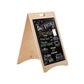 Write-On Board A-Frame, Eco-Friendly Poplar Wood, Collapsible - Natural