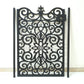 Victorian Style Metal Garden Gate | Architectural Renaissance Motif Laser Cut Door | Luxury Traditional Outdoor Entrance | Antique Style Pedestrian Entry | M45