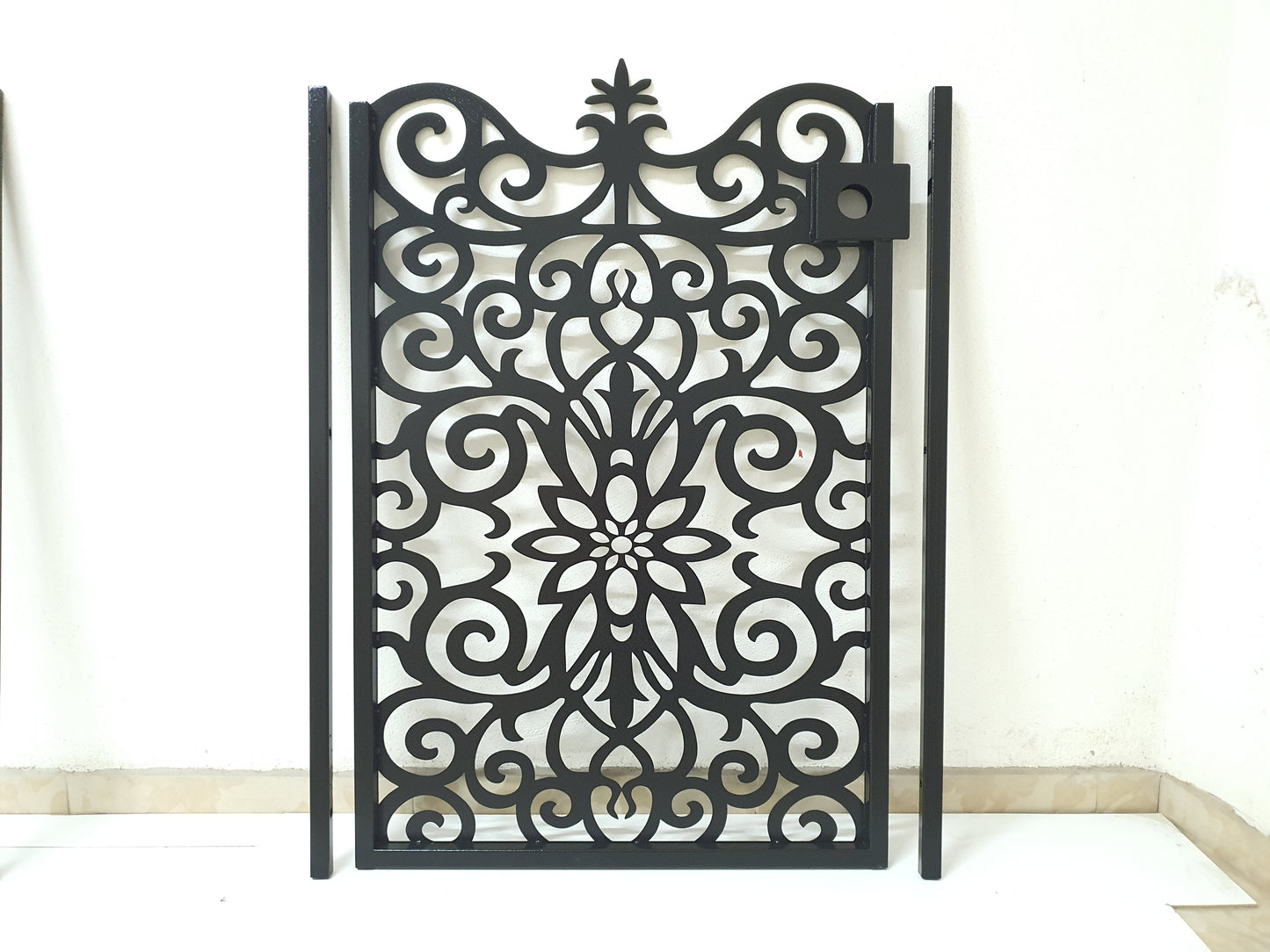 Victorian Style Metal Garden Gate | Architectural Renaissance Motif Laser Cut Door | Luxury Traditional Outdoor Entrance | Antique Style Pedestrian Entry | M45
