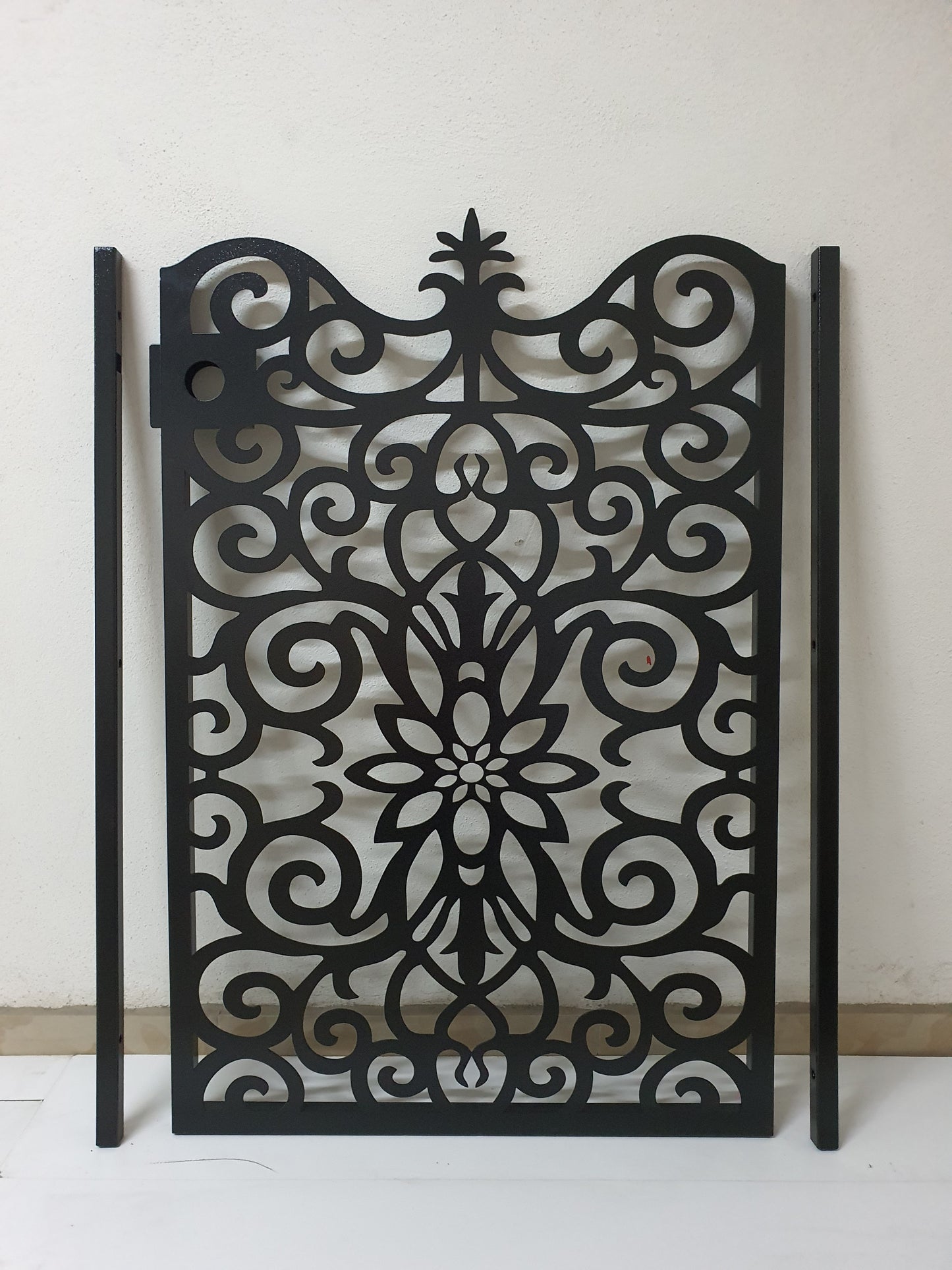 Victorian Style Metal Garden Gate | Architectural Renaissance Motif Laser Cut Door | Luxury Traditional Outdoor Entrance | Antique Style Pedestrian Entry | M45