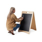 Write-On Board A-Frame, Eco-Friendly Poplar Wood, Collapsible - Natural
