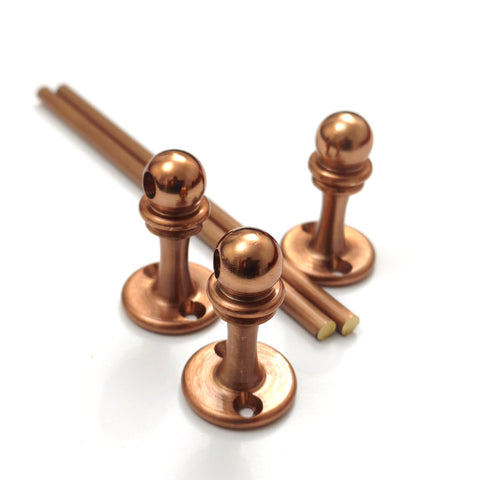 Copper Gallery Rail, Copper Shelf Tipping, Floating Shelf Tipping with Decorative Posts, Rack-Mounted Gallery Rail, Bookshelf