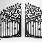 Custom Gate, Metal Garden Gate, Metal Art Accent, Pedestrian Walk Thru Entry, Outdoor, Drive way Gate, Tree Design 10ftx8ft