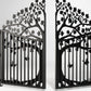 Custom Gate, Metal Garden Gate, Metal Art Accent, Pedestrian Walk Thru Entry, Outdoor, Drive way Gate, Tree Design 10ftx8ft