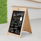 Write-On Board A-Frame, Eco-Friendly Poplar Wood, Collapsible - Natural