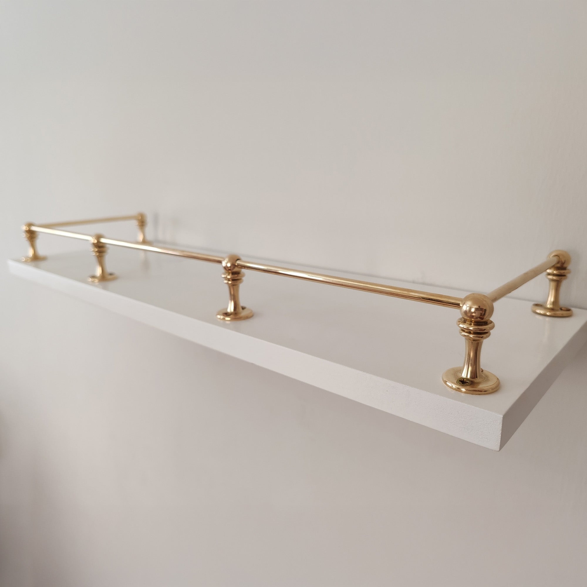 Brass Gallery Rail | Brass Shelf Tipping | Bookshelf Tipping | Rails