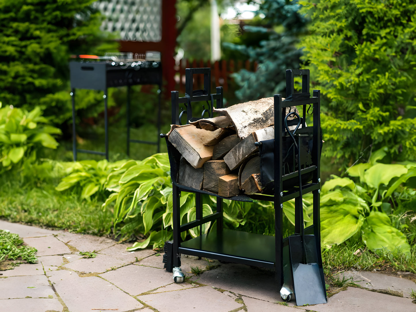 Firewood Rack, Steel Firewood Holder 02
