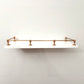 Copper Gallery Rail, Copper Shelf Tipping, Floating Shelf Tipping with Decorative Posts, Rack-Mounted Gallery Rail, Bookshelf