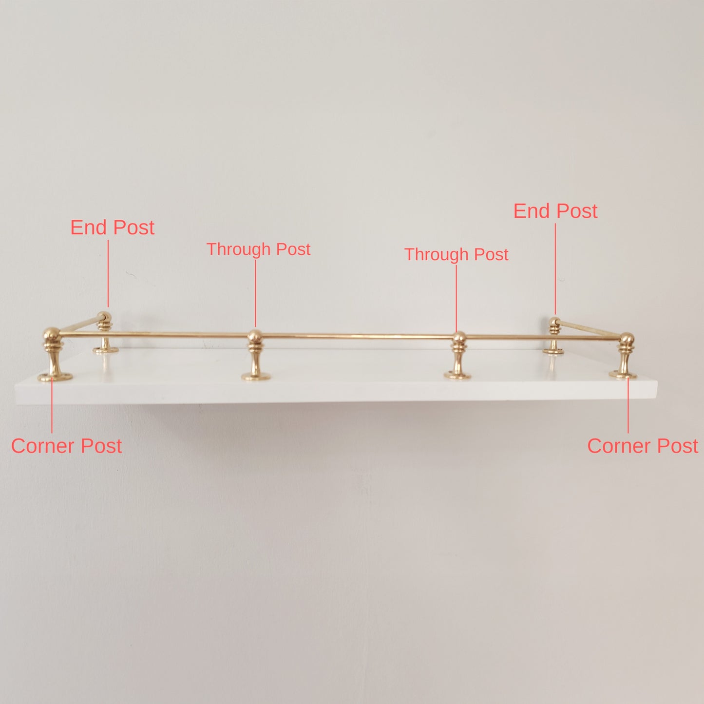 Brass Gallery Rail | Brass Shelf Tipping | Bookshelf Tipping | Rails And Posts