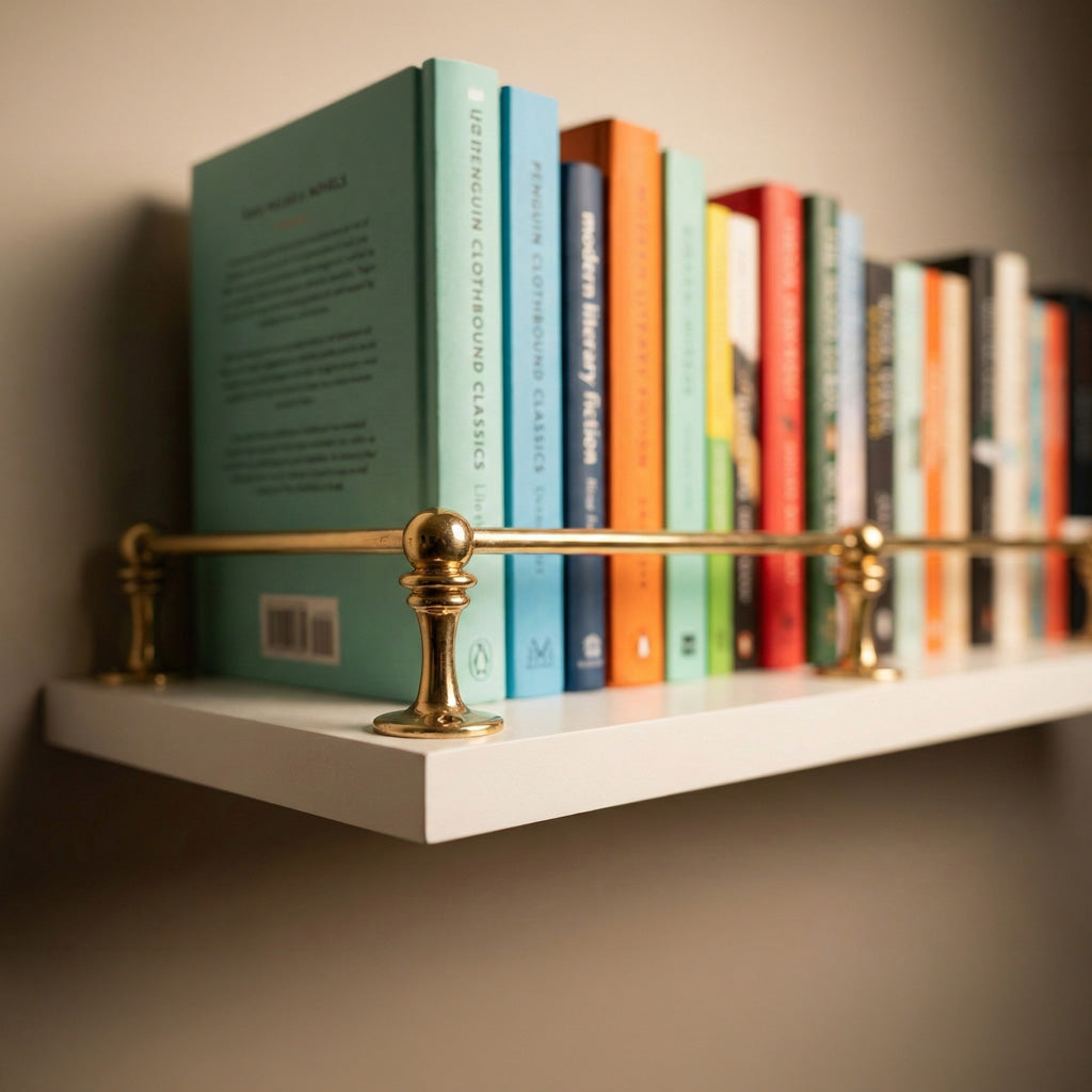 Brass Gallery Rail | Brass Shelf Tipping | Bookshelf Tipping | Rails And Posts