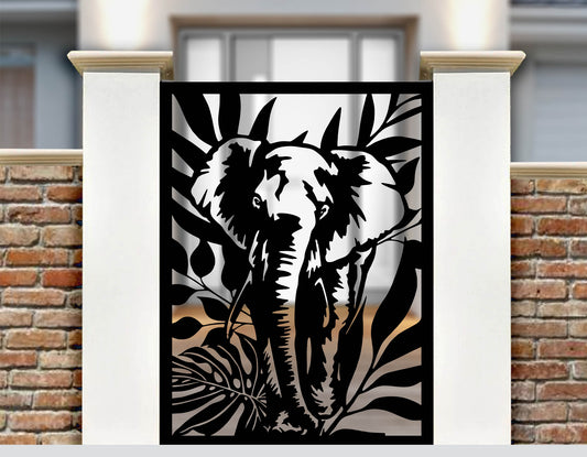 Custom Gate | Metal Garden Gate | Metal Art Accent | Pedestrian Walk Thru Entry | Outdoor | Indoor | Garden Gate | Modern Gate 01 elephant