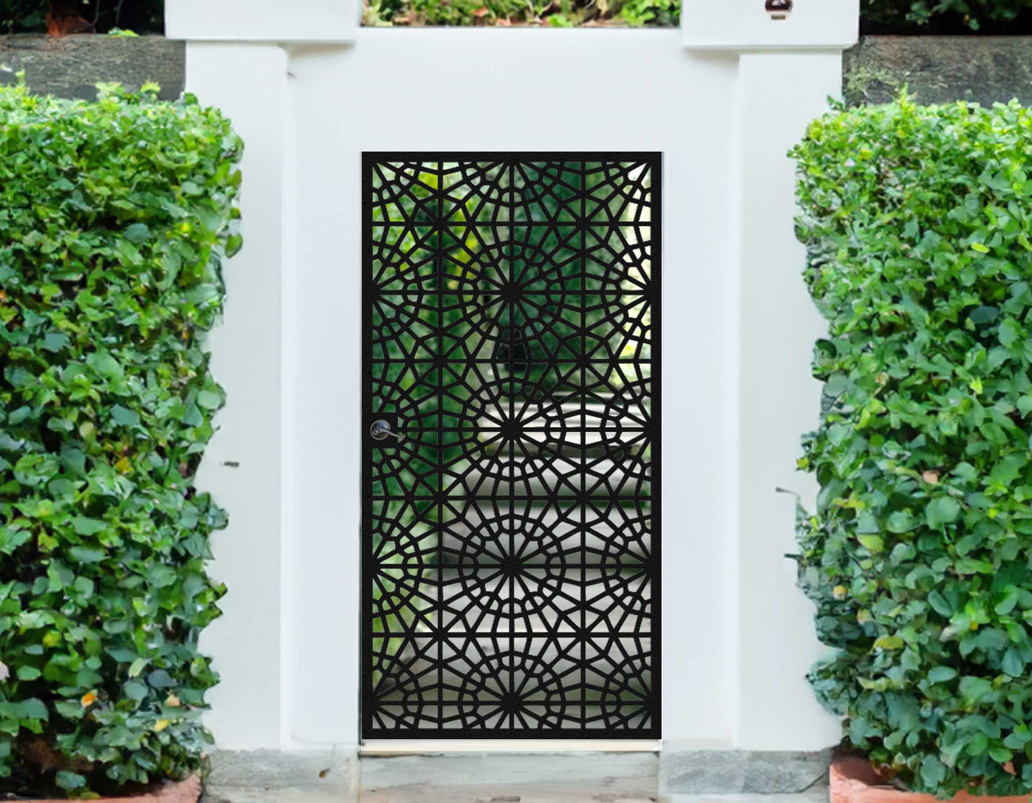 Custom Gate | Metal Garden Gate | Metal Art Accent | Pedestrian Walk Thru Entry | Outdoor | Indoor | Garden Gate | Modern Gate 03