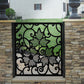 Floral Metal Garden Gate | Leaf and Petal  Detailed Laser Cut Door | Luxury Biophilic Outdoor Entrance | Decorative Privacy Entry | M42
