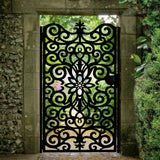 Victorian Style Metal Garden Gate | Architectural Renaissance Motif Laser Cut Door | Luxury Traditional Outdoor Entrance | Antique Style Pedestrian Entry | M45