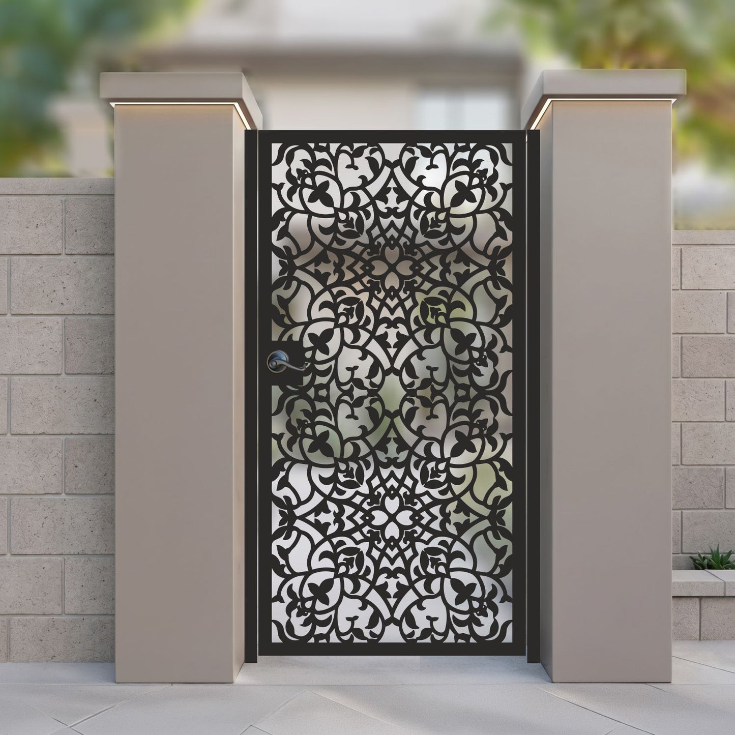 Intricate Victorian Style Pedestrian Door | Ornate Laser Cut Metal Garden Gate | Luxury Outdoor Entrance | M71