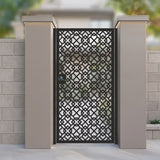 The Interlock Modern Geometric Lattice Garden Gate | Laser Cut Metal Pedestrian Door | Custom Geometric Diamond Pattern | M72