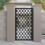 The Infinity Loop Retro Geometric Metal Garden Gate | Overlapping Circular Laser Cut Door | Luxury Mid-Century Pedestrian Entrance | M76