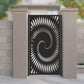 Spiral Vorte Optical Illusion Metal Garden Gate | Architectural Geometric Swirl Laser Cut Door | Luxury Futuristic Pedestrian Entrance | M88