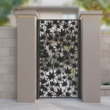 Ivy Maze Metal Garden Gate | Intricate Leafy Laser Cut Door | Modern Japanese Maple Pattern Outdoor Entrance | Organic Foliage Pedestrian Entry | M91