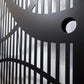 Matte black laser cut garden gate 