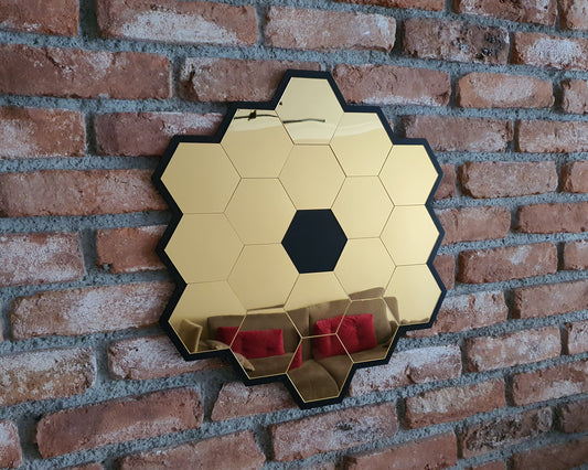 James Webb Telescope Mirror, JWST Mirror, Telescope Mirror, James Webb,  Gold Mirror, Wall Mirror, Gift