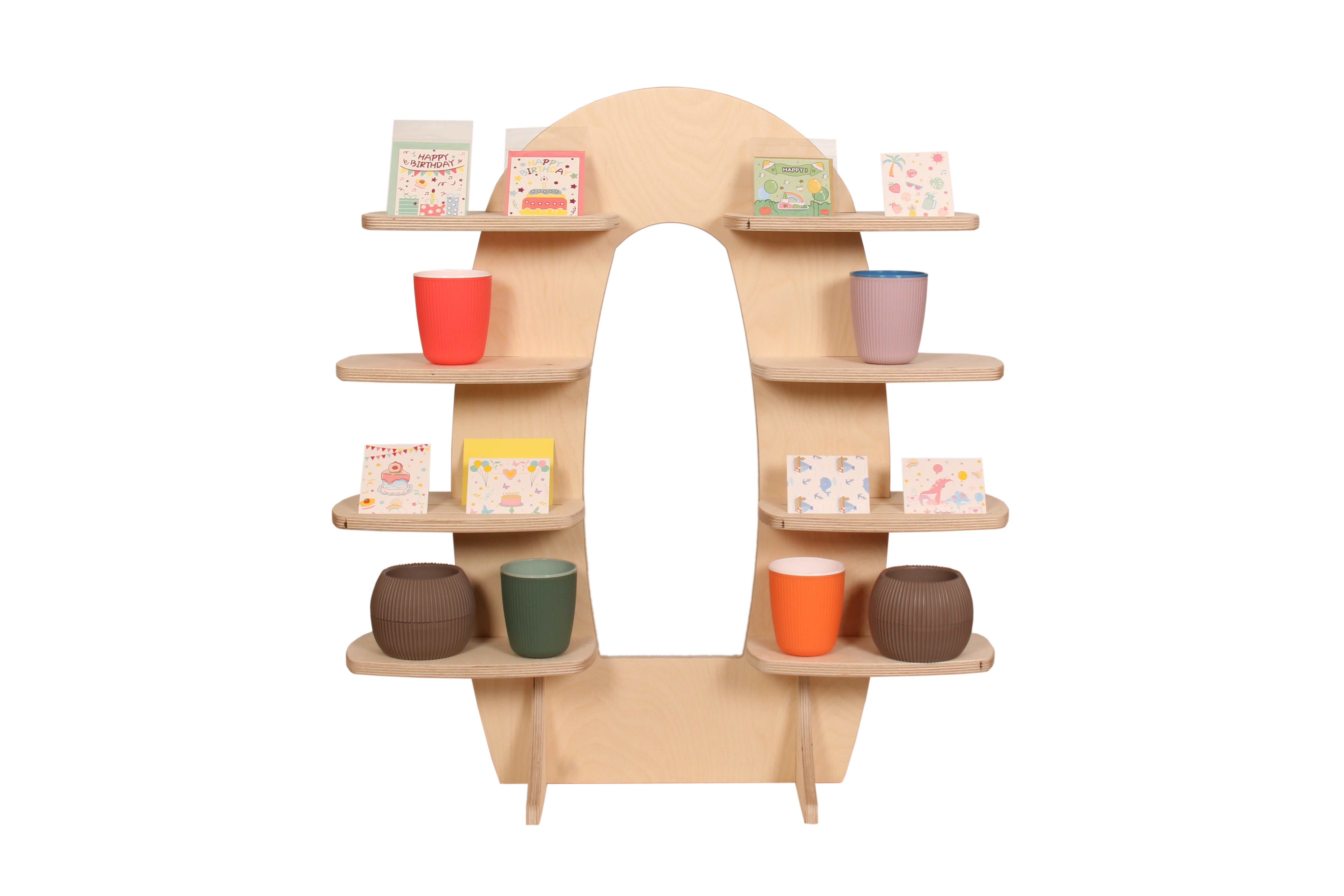 Oval Collapsible Stand, Retail Display, Market Display, Stand Alone Shelf, Market Stall, Fair Display, Product Display Rack