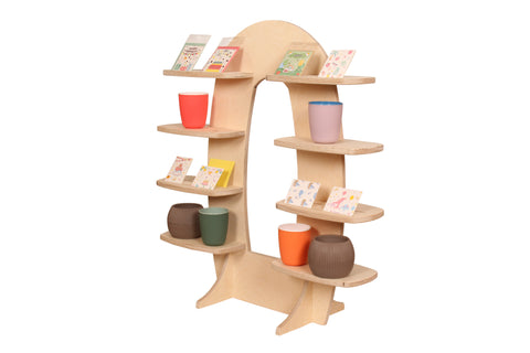 Oval Collapsible Stand, Retail Display, Market Display, Stand Alone Shelf, Market Stall, Fair Display, Product Display Rack