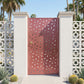 Daisy decorative metal side gate close-up showing laser cut petal and flower cutouts