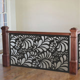 Botanical Leaf Laser Cut Metal Railing Insert | Modern Indoor Stair /Loft Railing Panel | Custom Floral Balcony Screen | R13