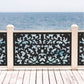 Traditional Damask Laser Cut Metal Railing Insert | Luxury Baroque Ornamental Deck Privacy Panel | Vintage Medallion Pattern Balcony Railing | R14