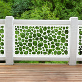 Modern Pebble Pattern Laser Cut Metal Railing Insert | River Rock Deck Privacy Panel | Modern Geometric Bubble Style Privacy Screen | R16