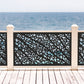 Modern Organic Laser Cut Metal Deck Railing Insert | Decorative Outdoor Privacy Screen Panel | R20