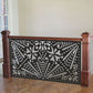 Ethnic Folk Art Laser Cut Metal Railing Insert | Modern Tribal Pattern Indoor Staircase and Loft Panel | Boho Sunburst Metal Privacy Screen | R21