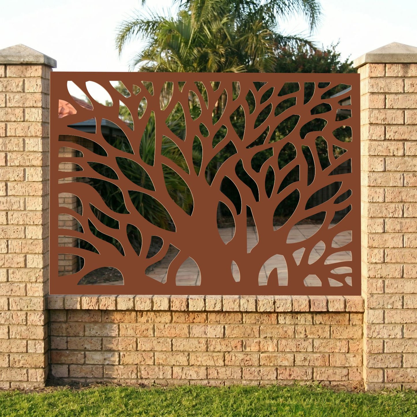 Tree of Life Laser Cut Metal Railing Insert | Decorative Tree Branch Outdoor Privacy Panel | Custom Garden Fence and Deck Railing | R22