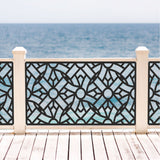 Moroccan Geometric Pattern Laser Cut Metal Railing | Custom Modern  Balcony and Deck Privacy Panel | R23