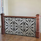 Classic Arabesque Floral Laser Cut Metal Railing Insert | Damask Scrollwork Pattern Balkony Panel | Custom Vintage Lattice Laser Cut Privacy Screen | R25