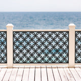 Geometric Interlocking Circles Laser Cut Metal Railing Insert | Modern Deck Screen | Chain Ring Decorative Privacy Panel | R32