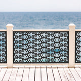 Geometric Oval Link Laser Cut Metal Railing Insert | Modern Interlocking Loop Privacy Screen | Custom Chain Mesh Deck Panel | R33