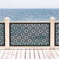 Geometric Interlocking Square Laser Cut Metal Railing Insert | Mid-Century Modern Deck Panel | Custom Square Fretwork Privacy Screen | R34