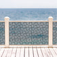 Custom Modern Basketweave Laser Cut Metal Railing Insert | Geometric Weave Deck Panel | Parquet Block Pattern Privacy Screen | R35