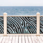 Modern Wood Grain Laser Cut Metal Railing Insert | Organic Wave Deck Privacy Panel | Zebra Stripe Pattern Balcony Fence | R36